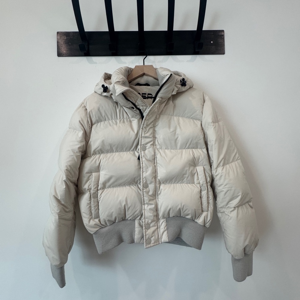 Aritzia Cream Beige Puffer Jacket